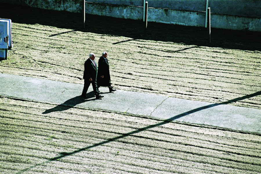 Gorbatschow und Kohl im Denkmal der Gedenkstätte Berliner Mauer