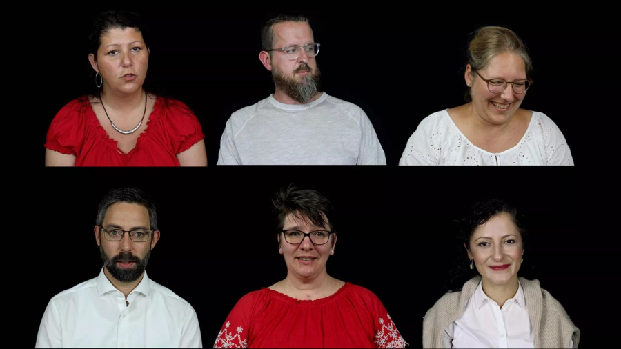 6 Personen sind auf einer Collage zu sehen