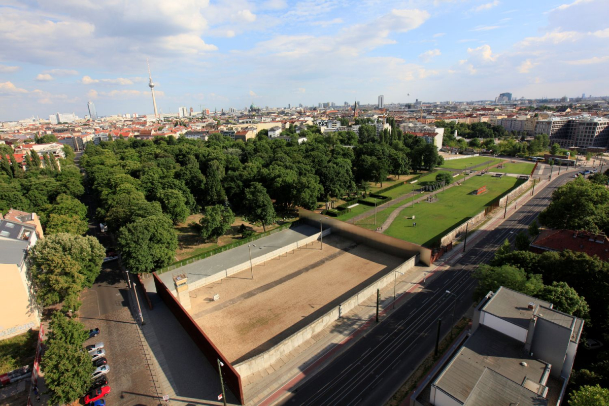 Luftbildaufnahme vom Gedenkstättenareal