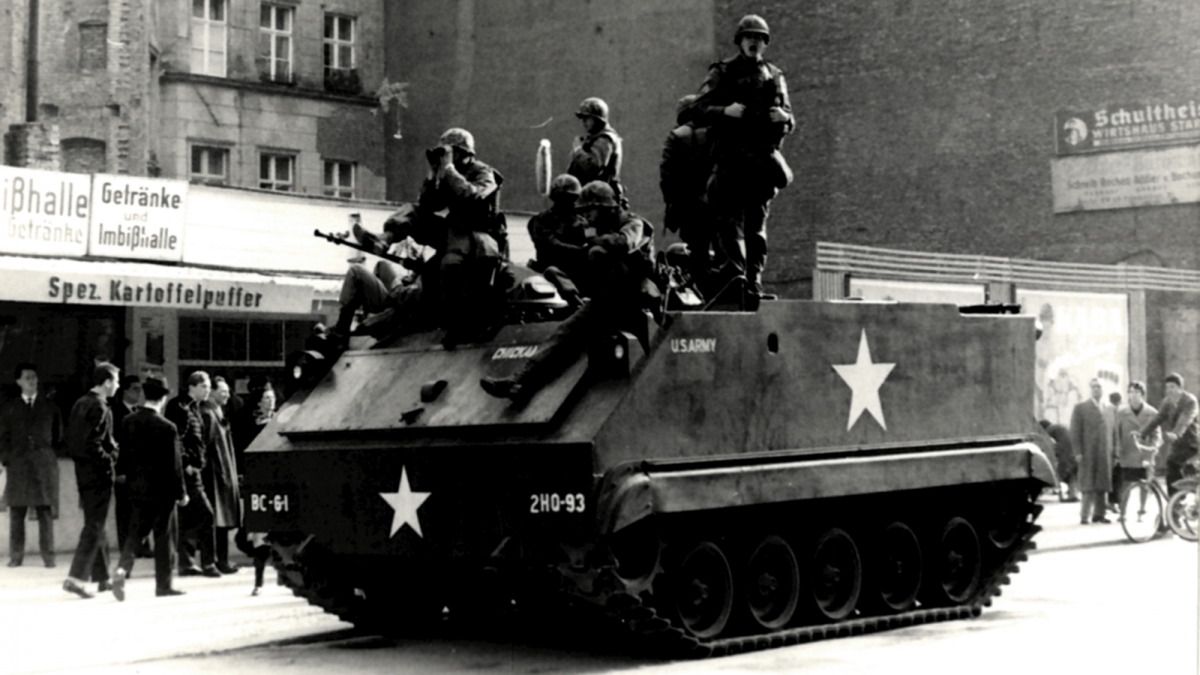 US-amerikanische Panzer in der Friedrichstraße