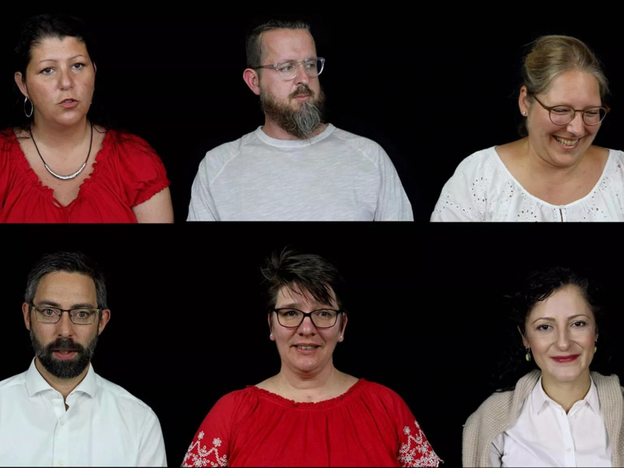 Collage von Fotos mit Personen