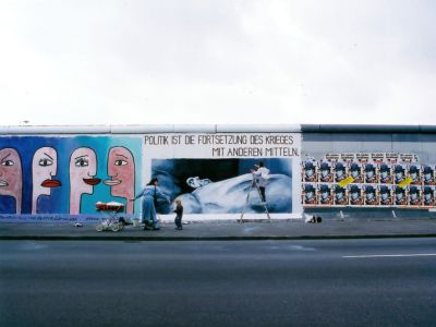 Historisches Foto von der East Side Gallery