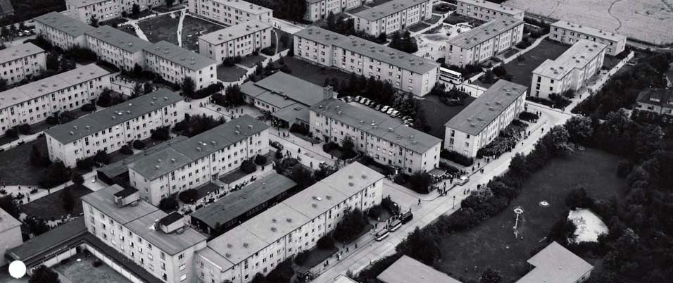 Luftbild vom Notaufnahmelager Marienfelde, 25. Juli 1961 © National Archives and Records Administration
